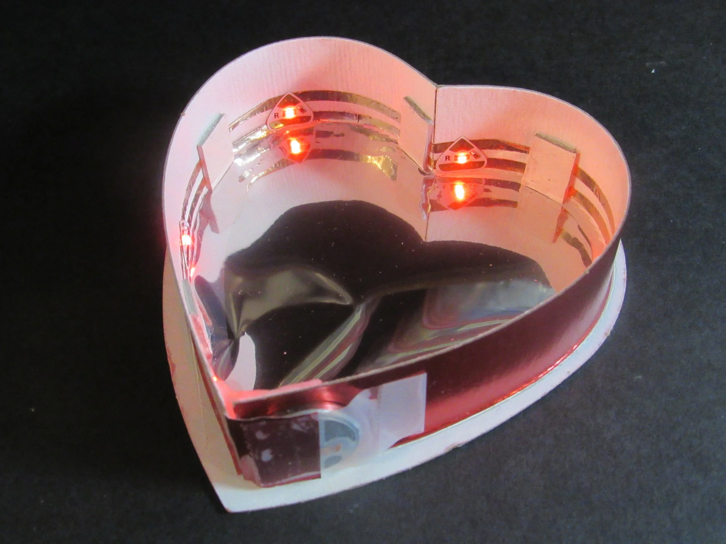 Light-Up Valentine's Infinity Mirror Candy Boxes (with a hidden